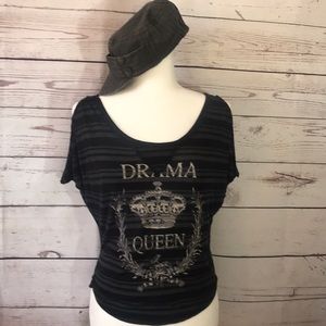 ROCK & ROSE- Black & Gray T-Shirt - Small